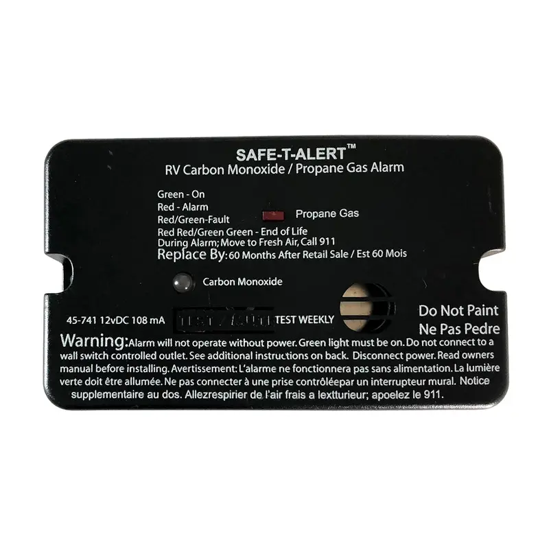 Safe-T-Alert 45-Series Dual-Gas Alarm – Co & Propane Detection, Surface-Mount, Black Housing [45-741-Bl] 1