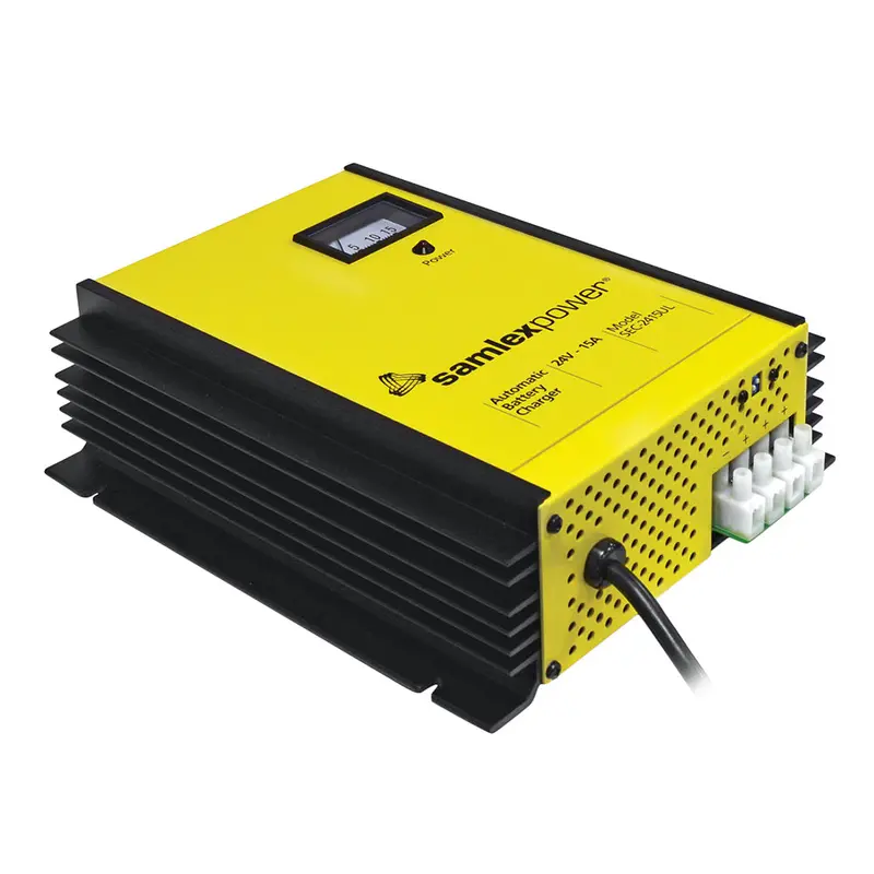Samlex Sec-2415Ul 24V Triple-Bank Smart Charger – 15A, 3-Stage Charging With Dip-Switch Programming & Lug Outputs 1