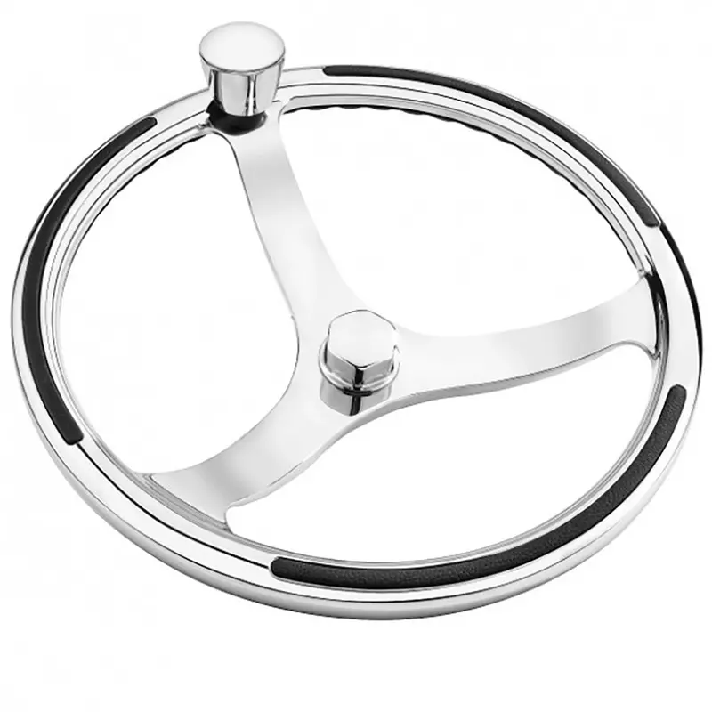 Schmitt Primus 15.5-Inch Stainless Steel Marine Steering Wheel 1