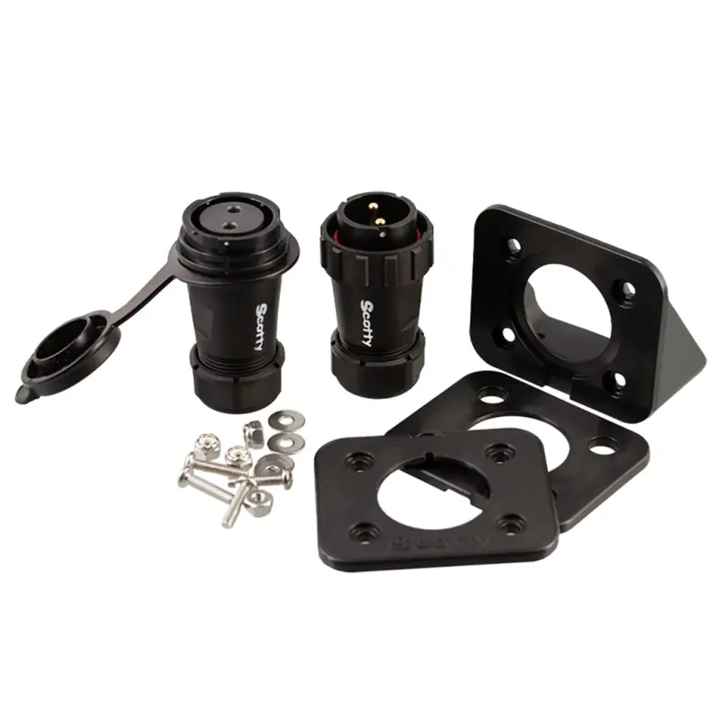Scotty 12V Marine-Grade Plug-And-Socket Kit – Waterproof Power Interface [2121] 1