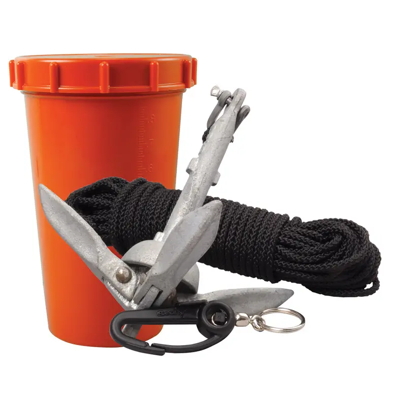 Scotty 797 Lightweight Anchor Kit — 1.5 Lb Plow Anchor + 50 Ft Nylon Rope 1
