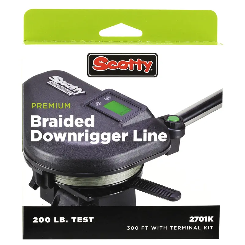Scotty Premium Power Braid Downrigger Line – 300 Feet, 200-Pound Break Strength (Model 2701K) 1
