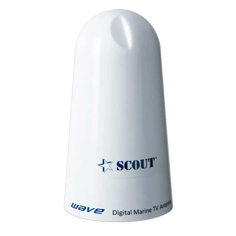 Scout Wave 4-Inch Omnidirectional Tv Antenna – White, 25Db Gain, Includes 10M 75-Ohm Coaxial Cable – Model Pf An Ntv002 1