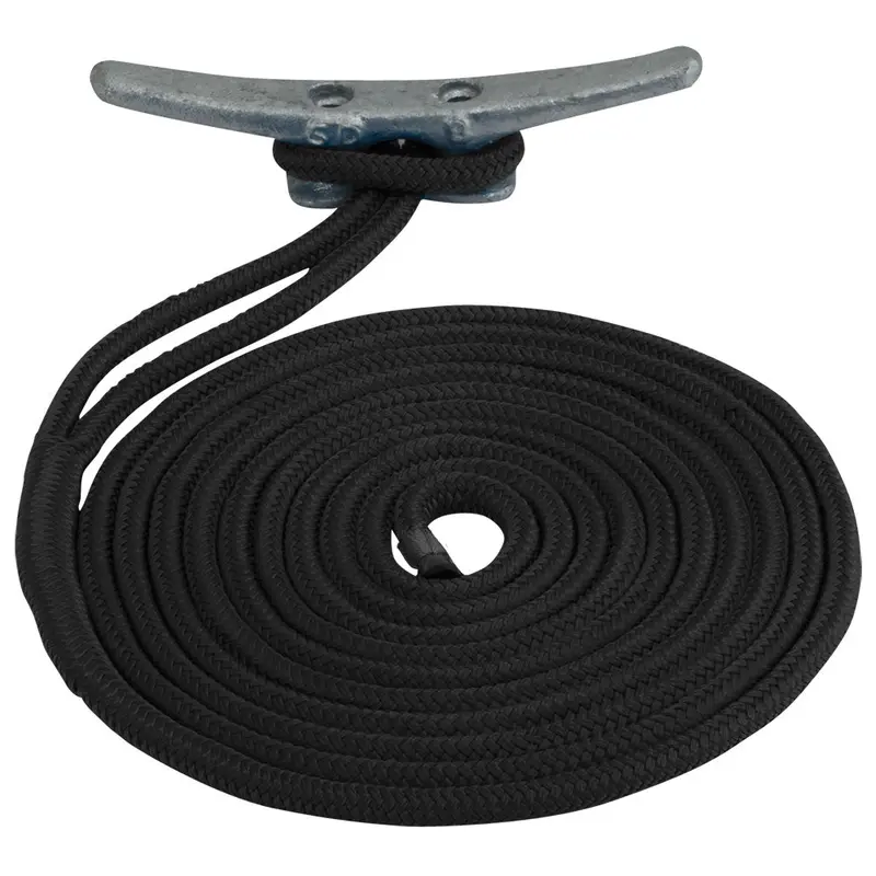 Sea-Dog 5/8-Inch × 20-Foot Black Double-Braided Nylon Dock Line 1