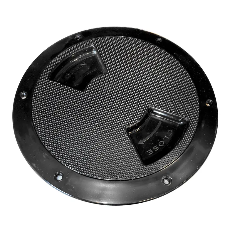 Sea-Dog 5" Black Textured Quarter-Turn Deck Plate 1