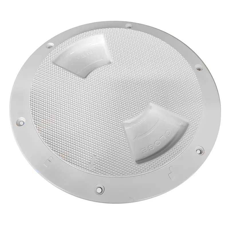 Sea-Dog 5" White Textured Quarter-Turn Deck Plate 1