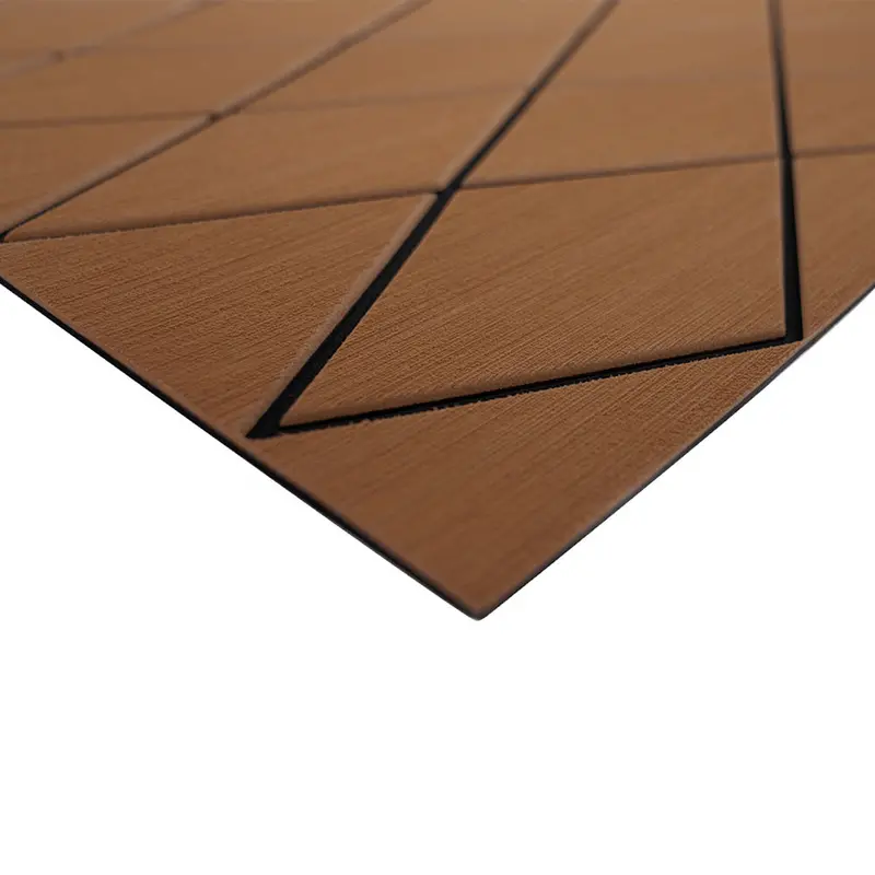 Seadek 40" X 80" 6Mm Two-Tone Diamond-Texture Decking – Brushed Finish, Brown & Black – 1016Mm X 2032Mm X 6Mm [56411-89905] 1