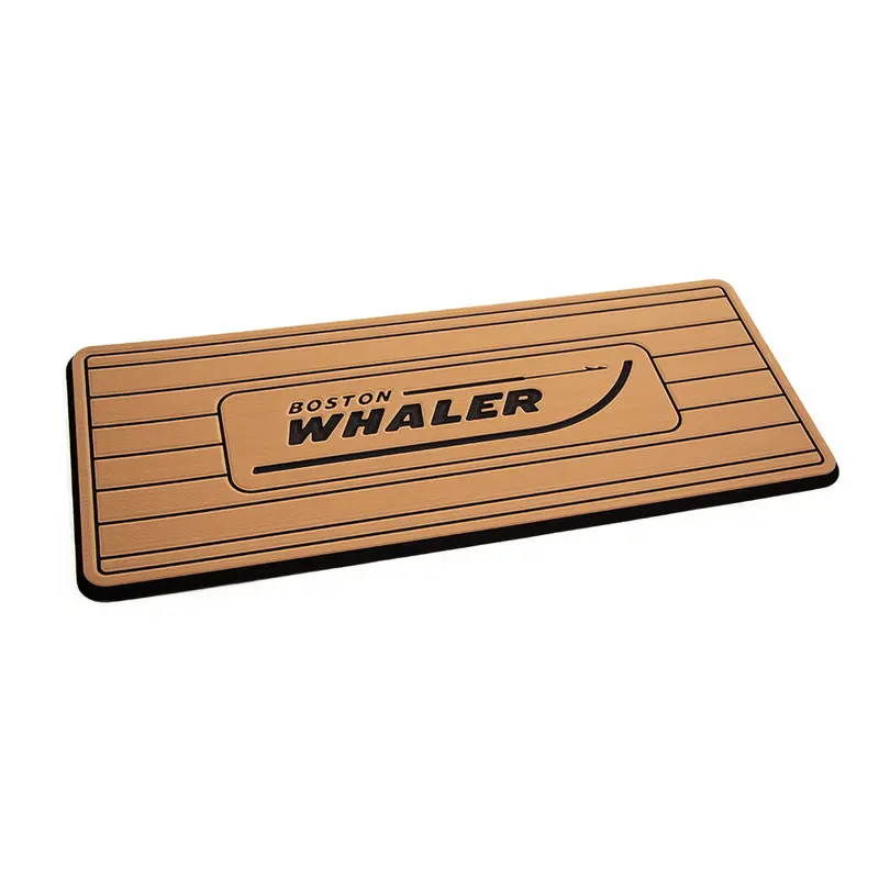 Seadek Boston Whaler Helm Mat In Mocha/Black With Brushed Texture And Routed Teak-Inspired Lines 1