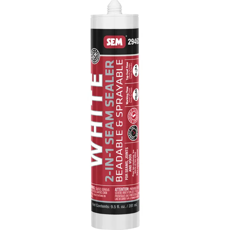 Sem 29462 Dual-Purpose Seam Sealer – 9.5 Oz White Tube For Visible-Joint Sealing & Aesthetic Matching 1