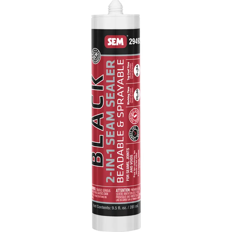 Sem 29492 Dual-Purpose Seam Sealer – 9.5 Oz Black Tube For Waterproofing & Vibration Dampening 1