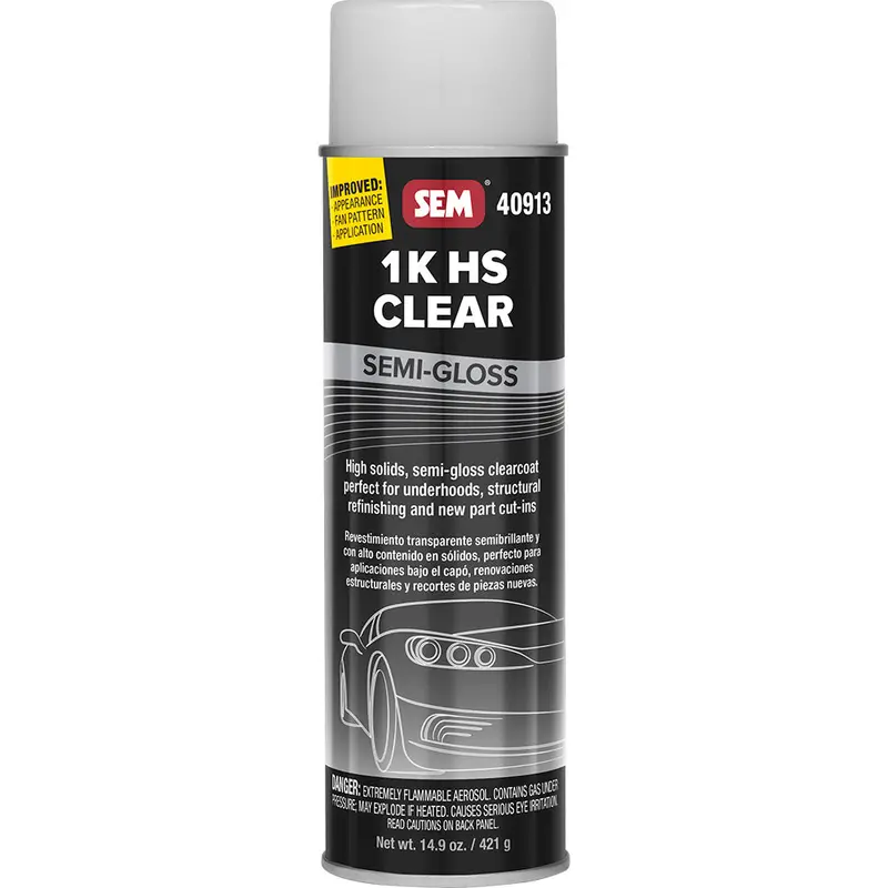 Sem 40913 1K Hs Clear Coat – 20 Oz Semi-Gloss Aerosol For Balanced Shine & Durability 1
