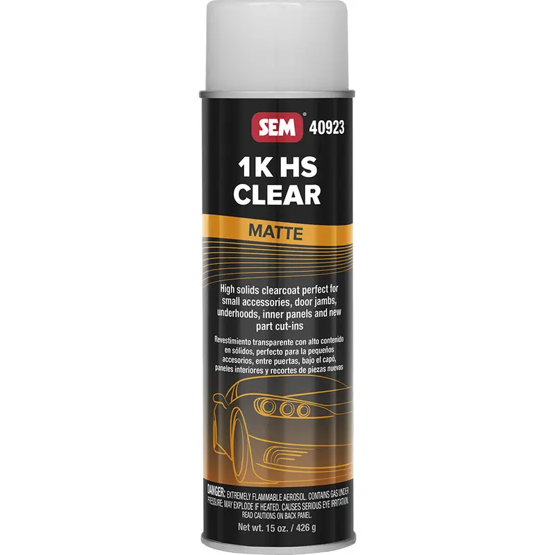 Sem 40923 1K Hs Clear Coat – 20 Oz Matte-Finish Aerosol For Uv-Resistant Topcoating 1