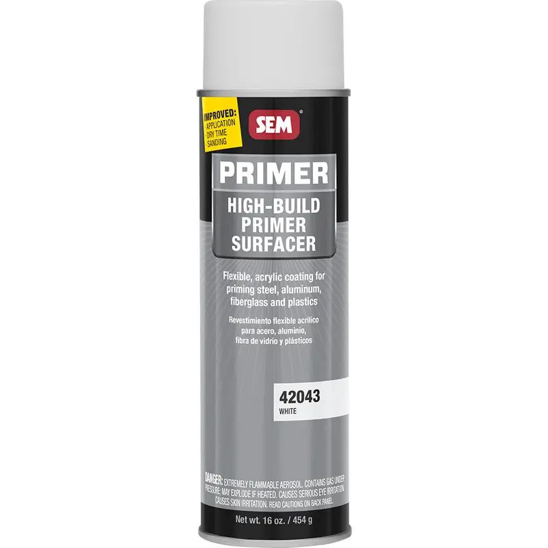 Sem 42043 High-Build Primer Surfacer – 20 Oz White Aerosol For Smooth, Fillable Surface Preparation 1