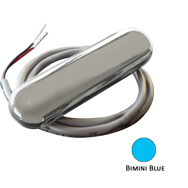Shadow-Caster Bimini Blue Courtesy Light – 316 Stainless Steel Cover, 2' Lead Wire, 4-Pack (Model Scm-Cl-Bb-Ss-4Pack) 1