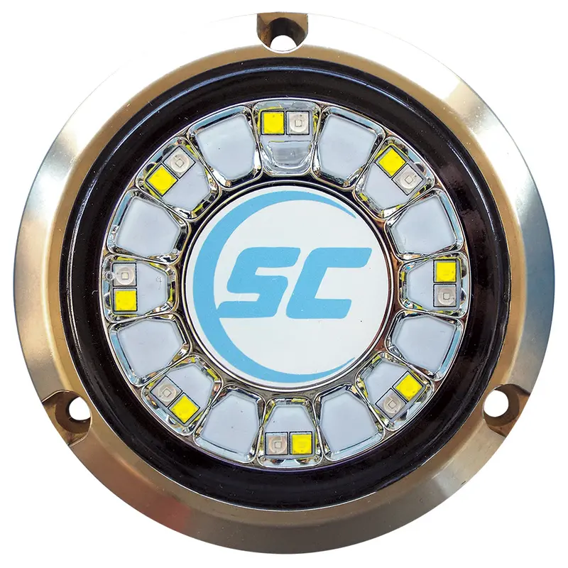 Shadow-Caster Blue/White Color-Changing Underwater Light – 16-Led Bronze Housing 1