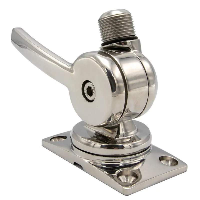Shakespeare 6187 Sleek Stainless Steel 4-Way Rotatable Ratchet Mount – Compact Design (6187) 1