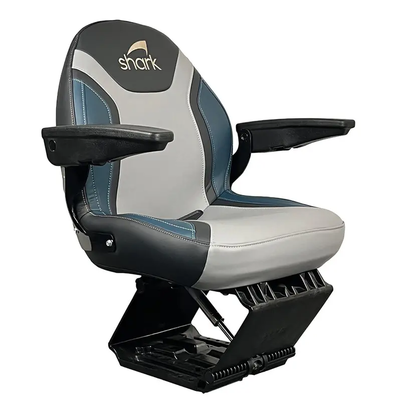 Shark Evo Lite Fishing Seat: Teal Color With Flex Suspension, No Plinth Base 1