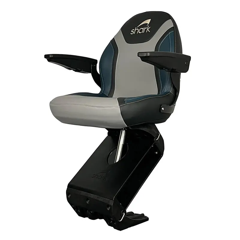 Shark Evo Premium Fishing Seat: Teal Hue With Dynamic Flex Suspension 1