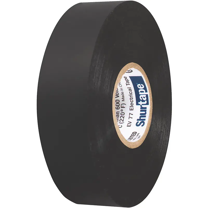 Shurtape Ev077B Professional Black Electrical Tape – 3/4" × 66', 10-Pack For Insulation & Splicing [104706] 1