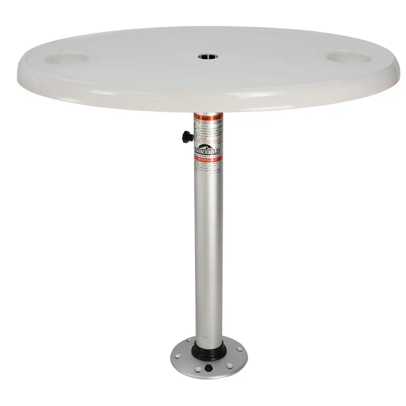 Springfield 18" X 30" White Oval Table Kit With Thread-Lock Fastening [1690106] 1