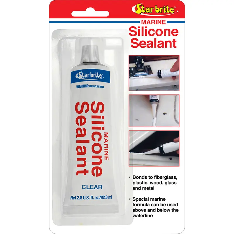 Star Brite Marine Silicone Sealant — Clear, 2.8 Oz Travel-Sized Tube 1