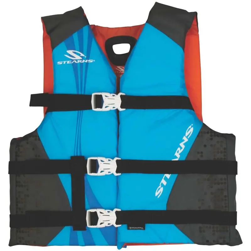 Stearns Antimicrobial Nylon Child Life Vest – 30–50 Lb Capacity – Solid Blue 1
