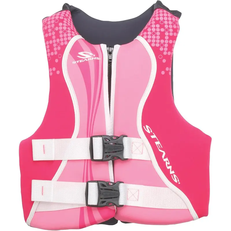 Stearns Youth Type Iii Hydroprene Life Vest – Pink/Hot Pink (50–90 Lbs) 1