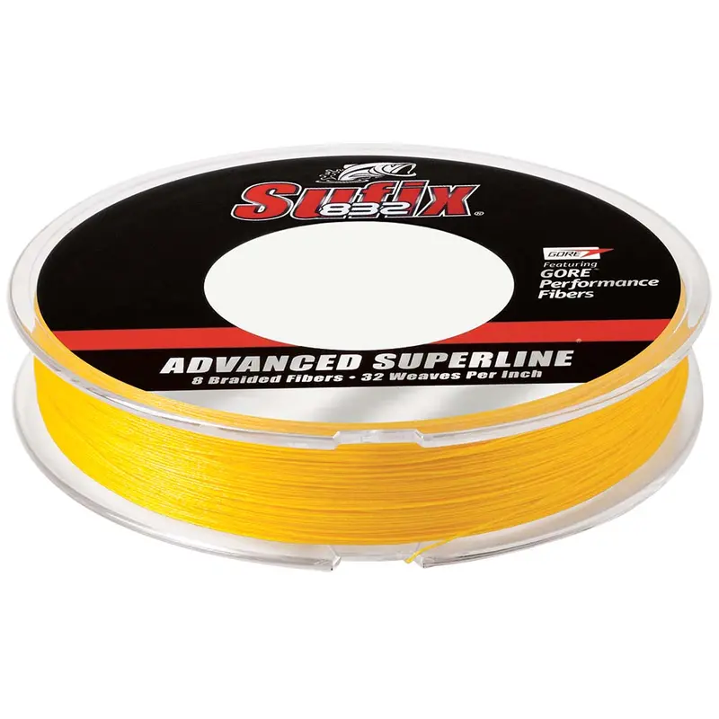 Sufix 832 20-Lb Hi-Visibility Yellow Braid – 150-Yard Spool 1