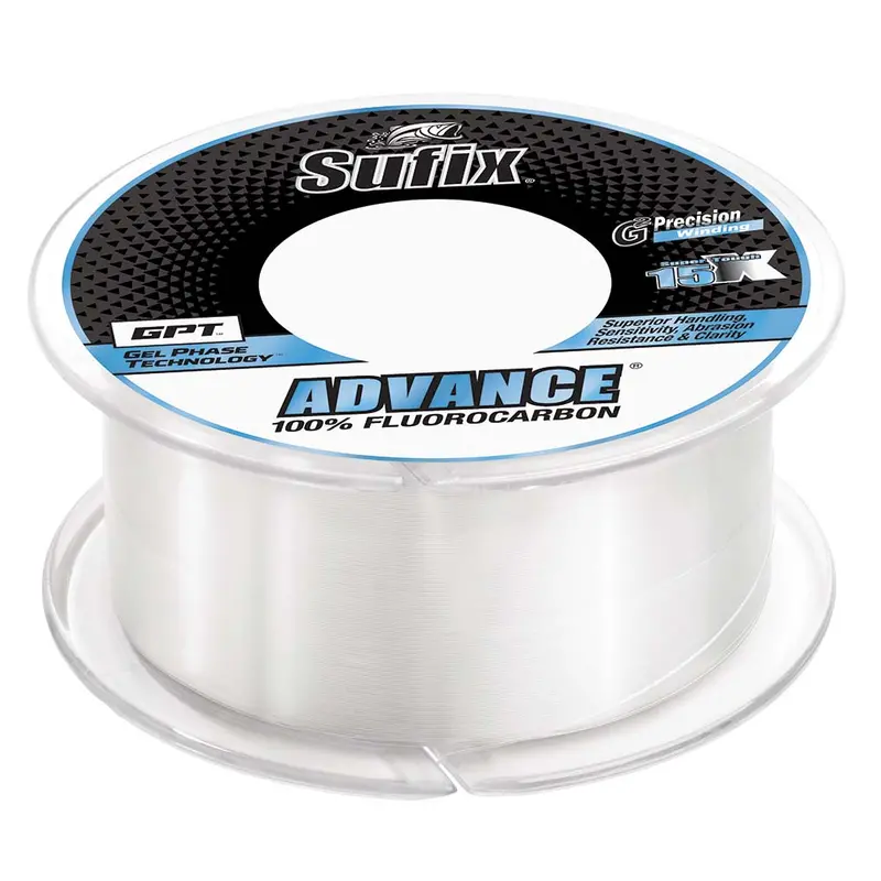 Sufix Advance Fluorocarbon Fishing Line – 30 Lb, Clear, 200-Yard Spool [679-030C] 1