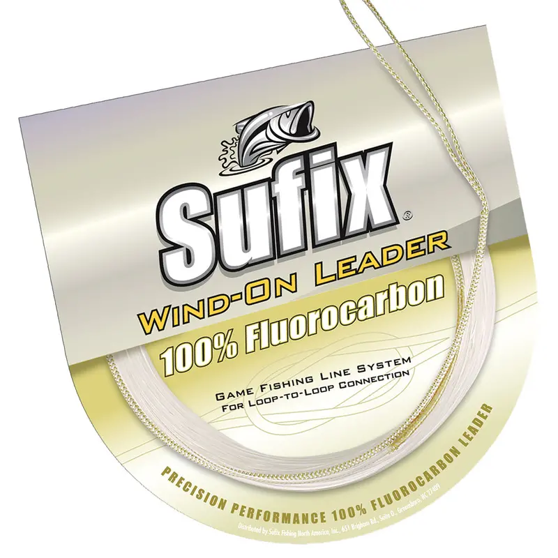 Sufix Wind-On 100% Fluorocarbon Leader — 20 Lb Test, Clear, 11 Yards [700-020F] 1