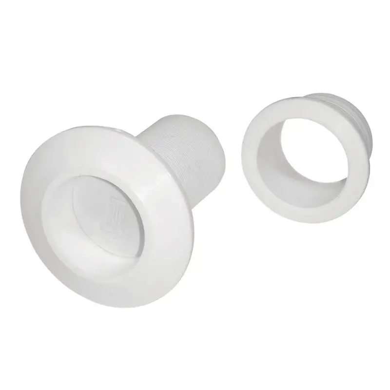 T-H Marine Recessed Flapper Scupper Drain – Dual-Port, White Finish [Rfs-2-Dp] 1