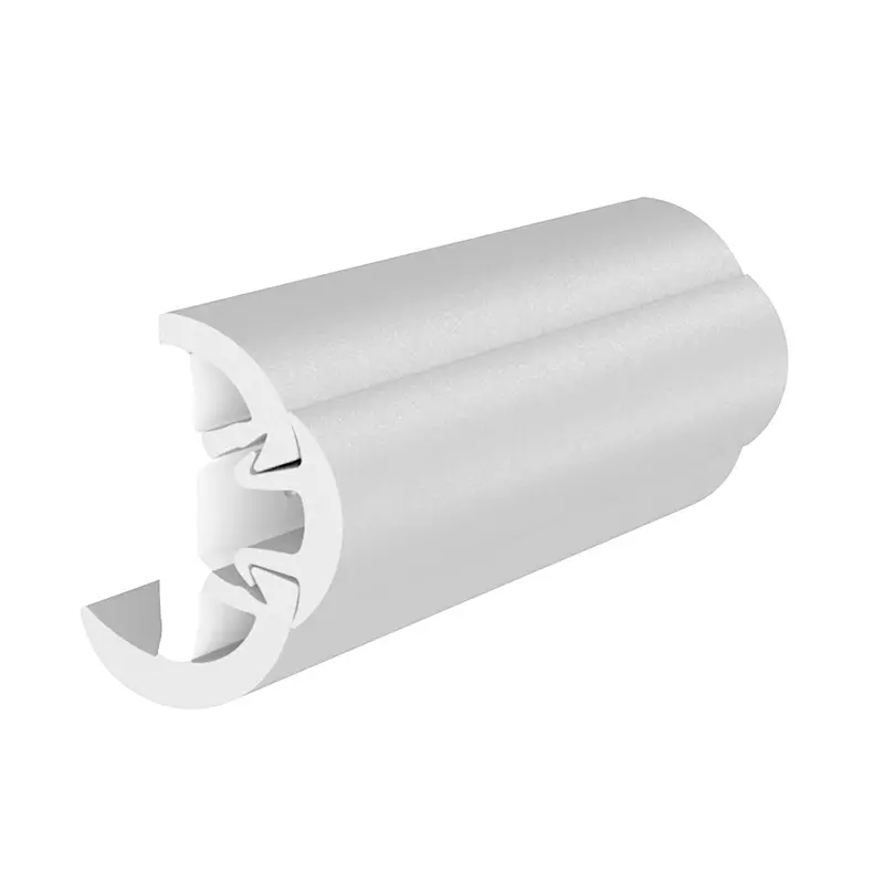 Taco Suproflex 1-5/8"H × 7/8"W Rub Rail Kit – 60' Length, White Base With White Vinyl Overlay [V11-9991Wwk60-2] 1