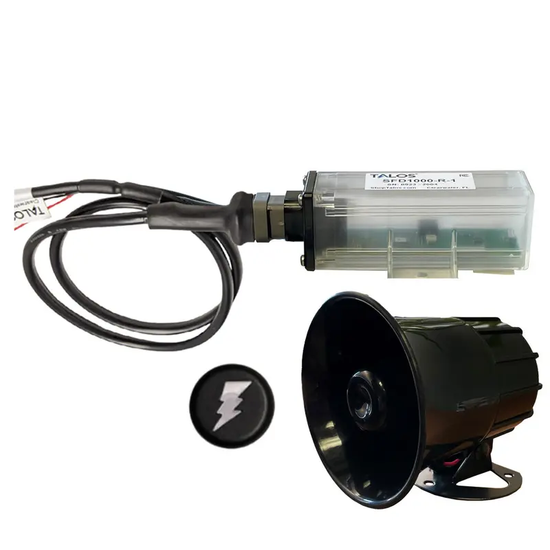 Talos Remote Lightning Detection System – 20-Foot Cable, Black Round Indicator, External Horn, 45-Foot Horn Cable – Sfd1000Hb-W1-Bo-Ch-202045 1