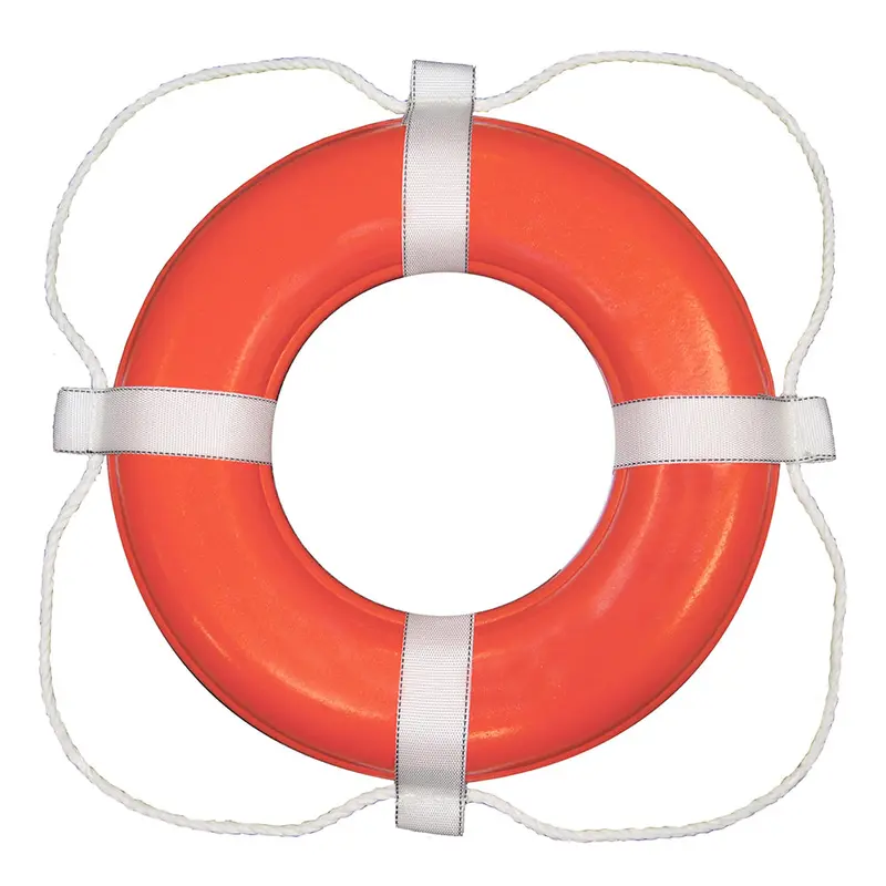 Taylor Made 30-Inch Foam Ring Buoy – High-Visibility Orange With White Grab Line [383] 1