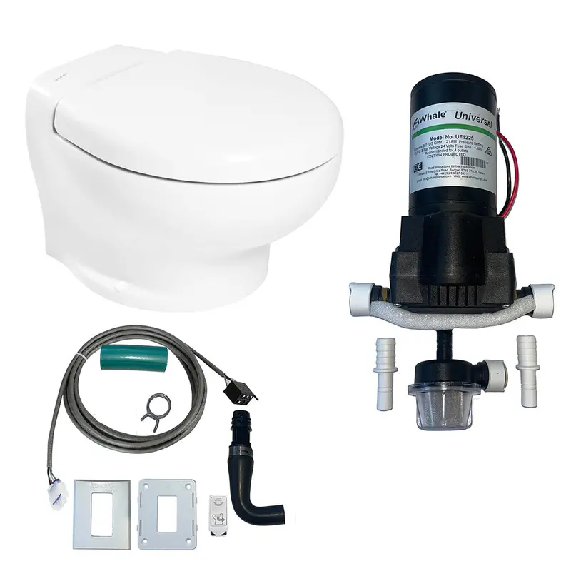 Thetford Nano Eco Compact Raw Water Toilet Kit With Integrated 24V Inlet Pump [T-Nan024Pw/E/Na-Rwkit] 1