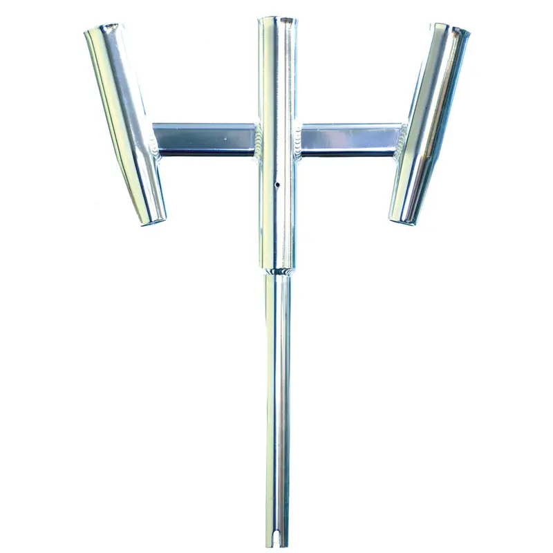Tigress Triple Aluminum Kite Rod Holder – Polished Finish, Straight Butt (Model 88159) 1