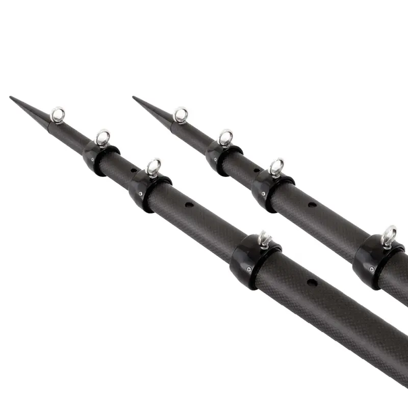 Tigress Xd 3K Carbon Fiber Telescoping Outrigger Poles – 21-Foot Pair, Matte Black/Black Finish – Model 88679-3 1