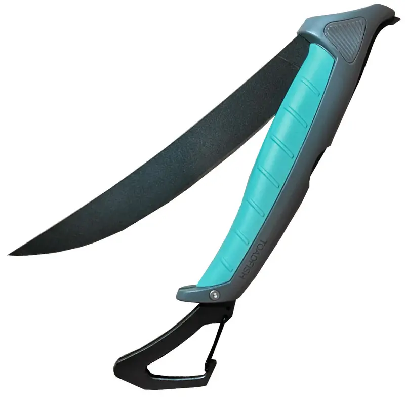 Toadfish 8.5" Folding Fillet Knife – Carabiner Clip, Portable Blade [1082] 1