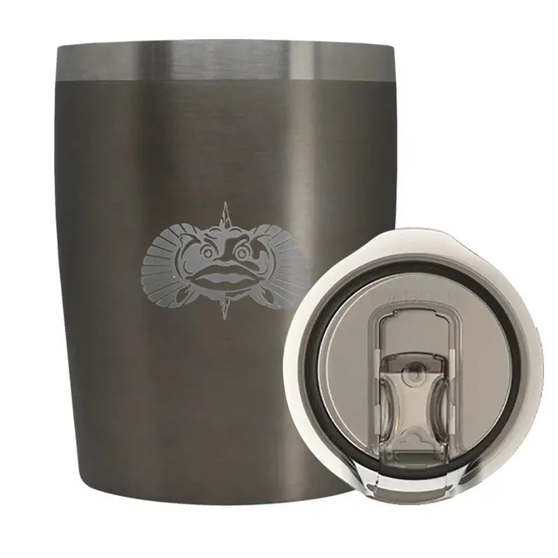 Toadfish Non-Tip 10 Oz Graphite Rocks Tumbler 1