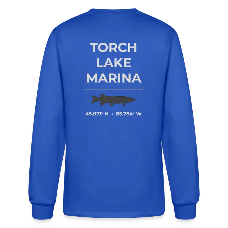 Torch Lake Marina Heritage-Style Long-Sleeve T-Shirt 1