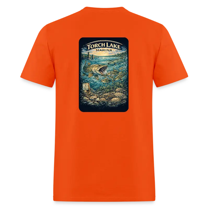 Torch Lake Marina T-Shirt | Michigan’S Largest Inland Lake Nautical Tee 1