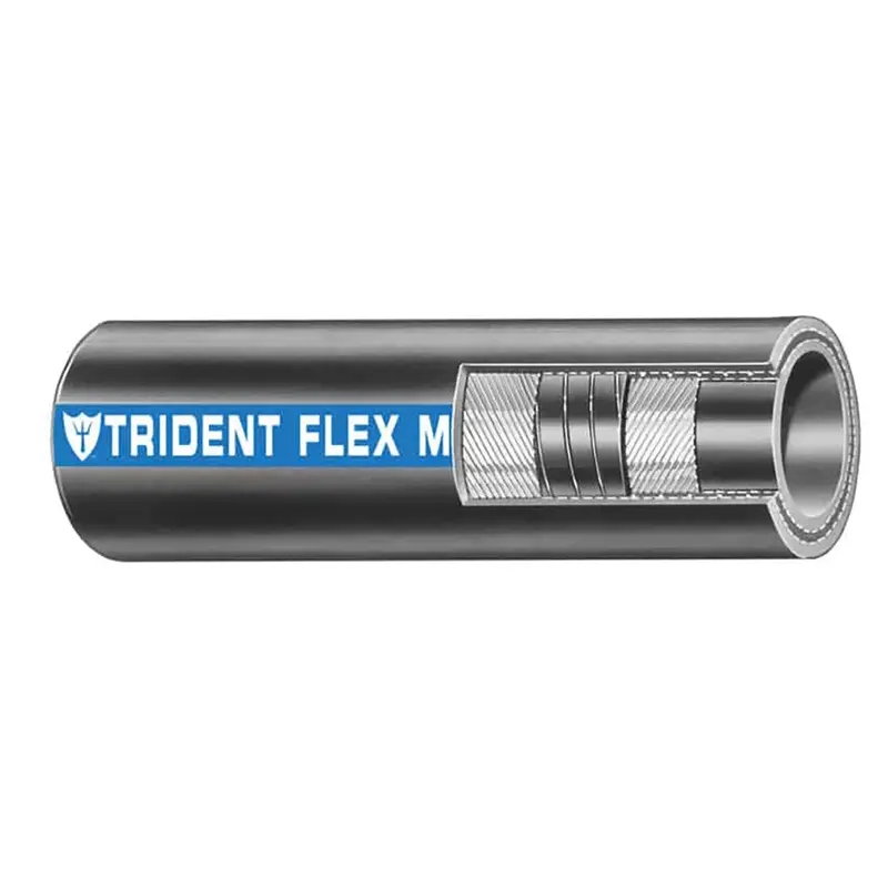 Trident 1-1/4" Flexible Wet Exhaust Hose – 50 Ft Coil, Black - 100-1146 1
