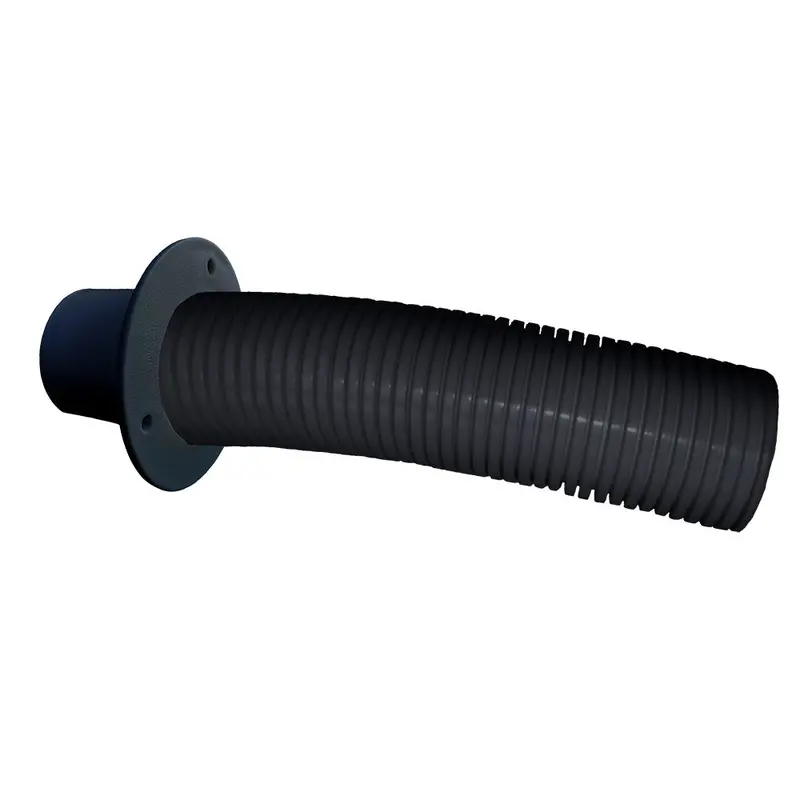 Trident Marine 10-Inch Black Stern Flex Hose With Transom Flange – Heavy-Duty Flexible Hose [Tfk-10] 1