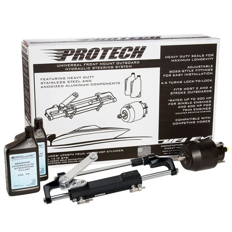 Uflex Protech 2.1 Front-Mount Outboard Hydraulic System – Up28 Fm Helm + Uc128-Ts/2 Cylinder (No Hoses) 1