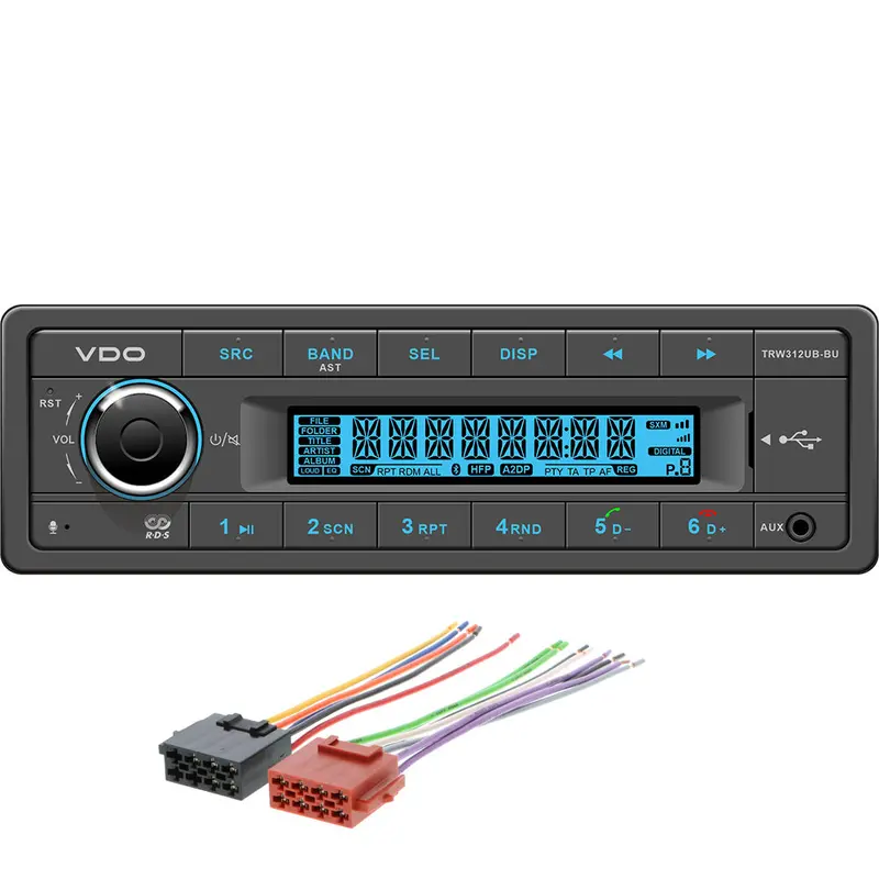 Vdo Trw312Ub-Buk Marine Radio – 12V Fm/Bluetooth Audio System With Blue Illumination 1