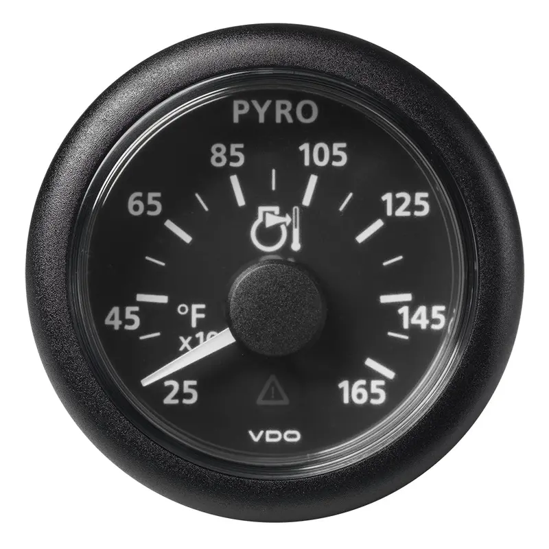 Veratron 52Mm (2-1/16") Viewline Pyrometer Gauge: 250°F–1650°F, Black Dial & Bezel – A2C59512334 1