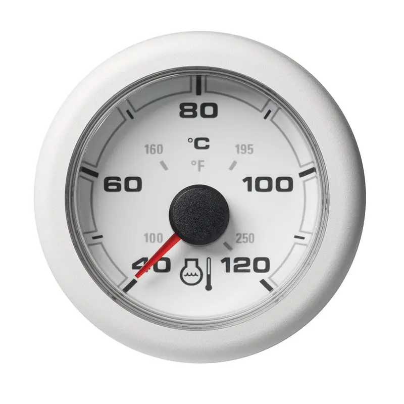 Veratron 52Mm Oceanlink Coolant Temperature Gauge – 120°C / 250°F, White Dial & Bezel 1