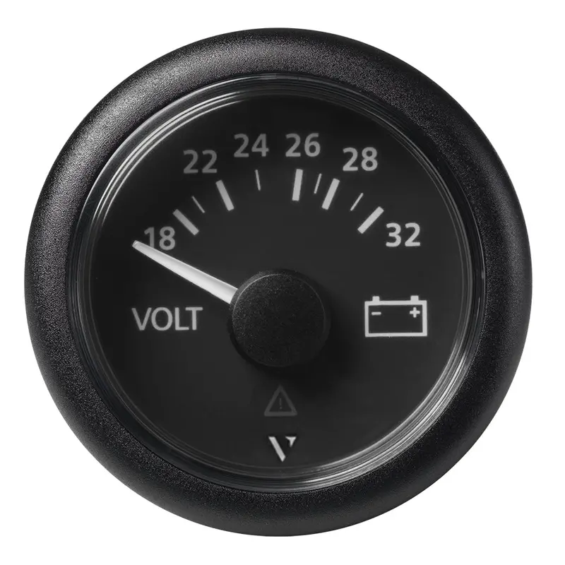 Veratron 52Mm Viewline Voltmeter – 18–32V, Black Dial & Bezel 1