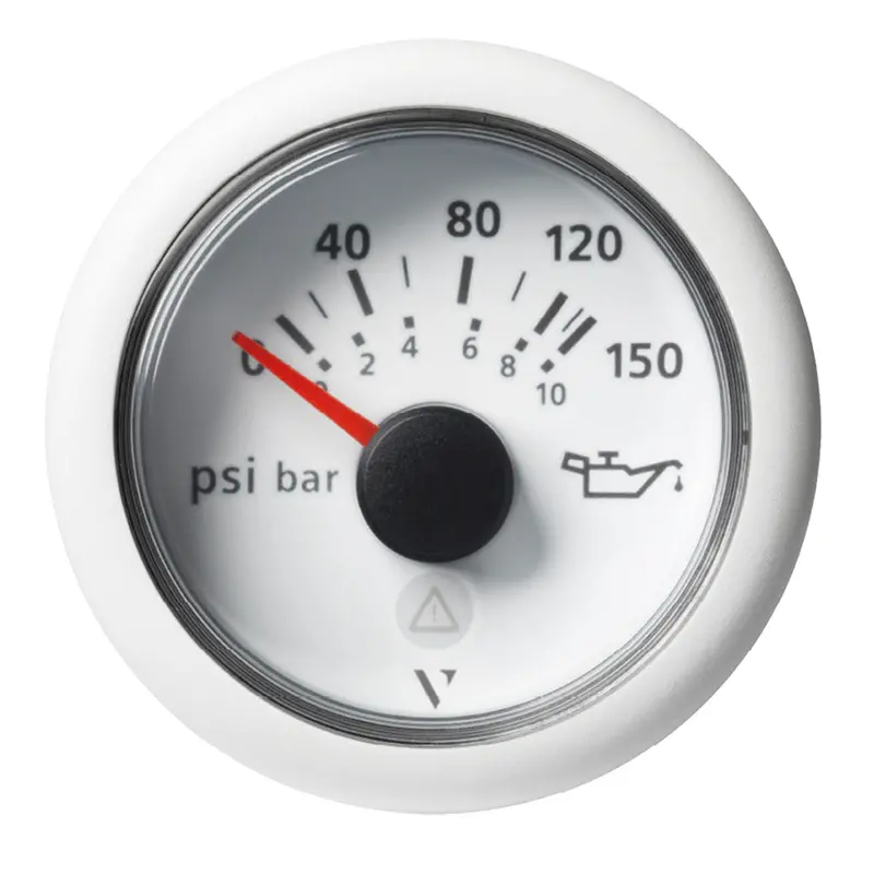 Veratron A2C59514202 52Mm Engine Oil Pressure Gauge – 2-1/16" White-Dial Viewline Series, 150 Psi Range 1