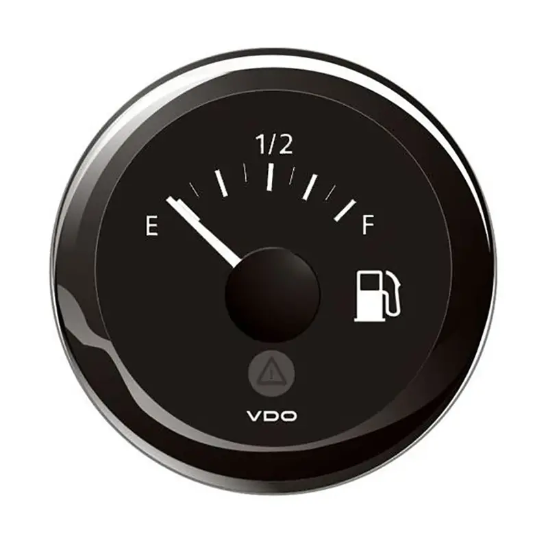 Veratron Viewline 52Mm (2-1/16") Tank Level Gauge – E/F Scale, 3–180 Ohm Input, Black Dial & Bezel [A2C59514091] 1